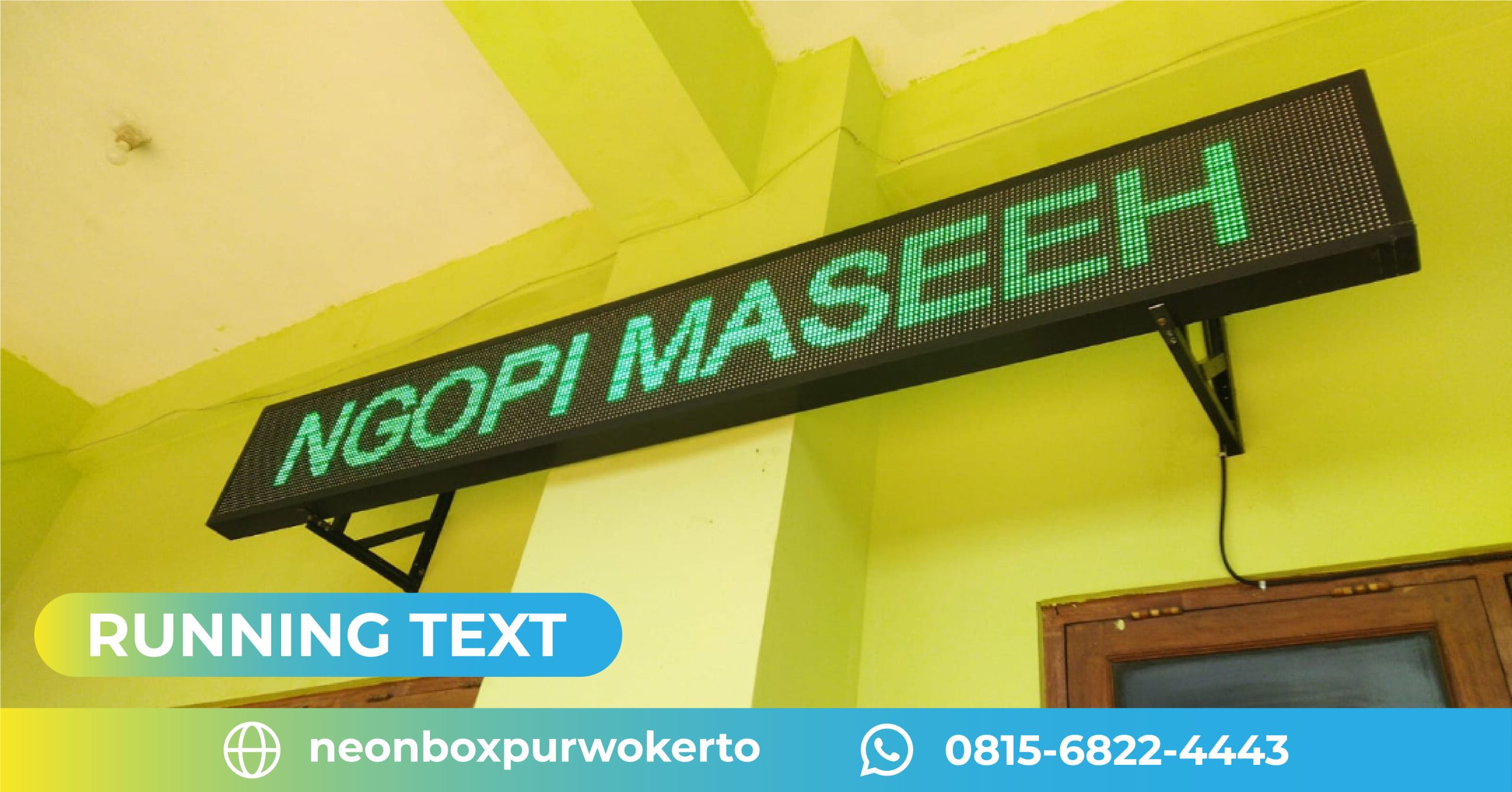 running text di purwokerto